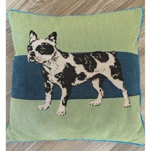 IOSIS Paris Boston Terrier Dog Tapestry Throw Pillow Made In France Preppy Decor